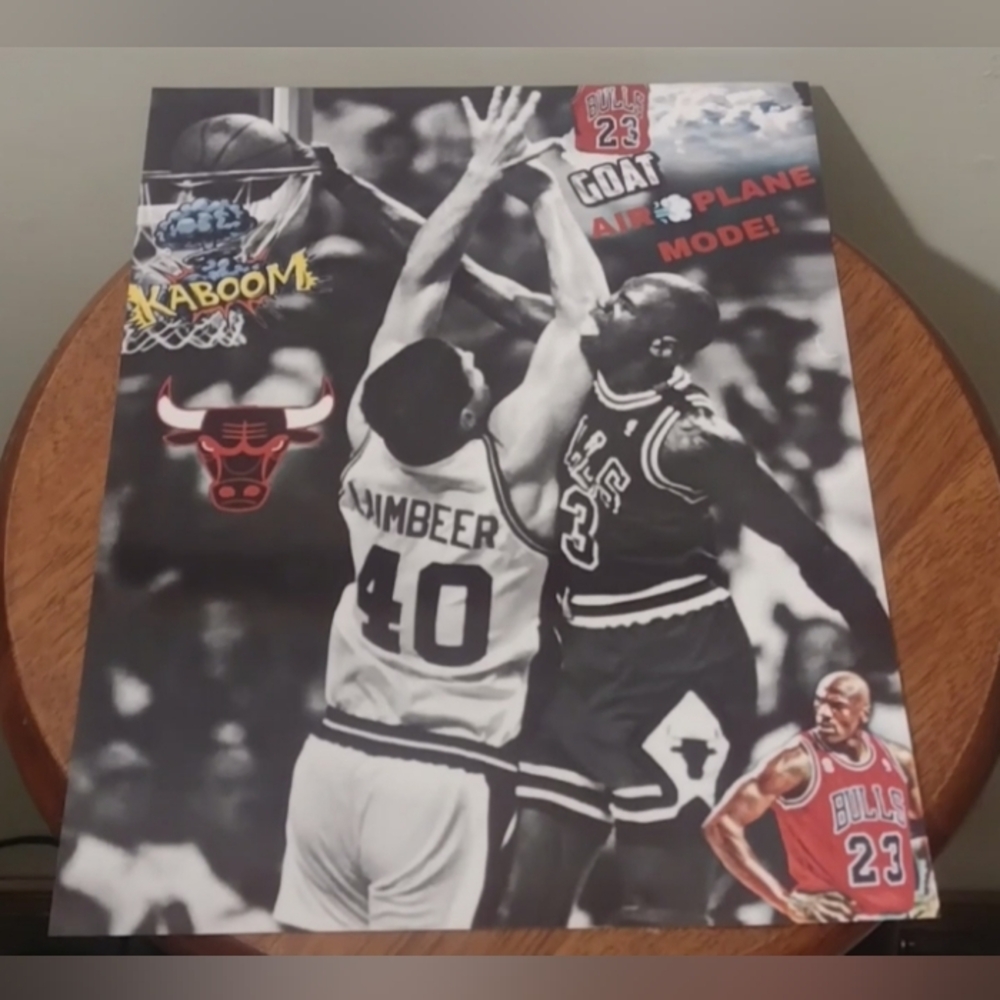 NEW! MICHAEL💨JORDAN CHICAGO BULLS ULTRA GLOSSY 8.5x11 BASKETBALL ART POSTER!🔥
